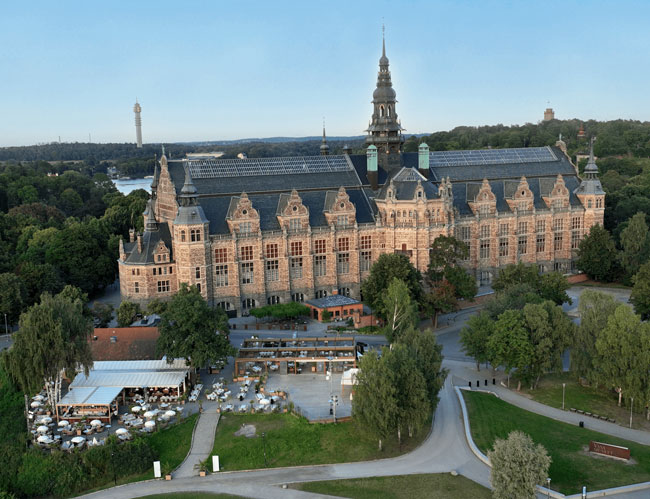 Restaurant Josefina ariel view with DJURGÅRDEN behind