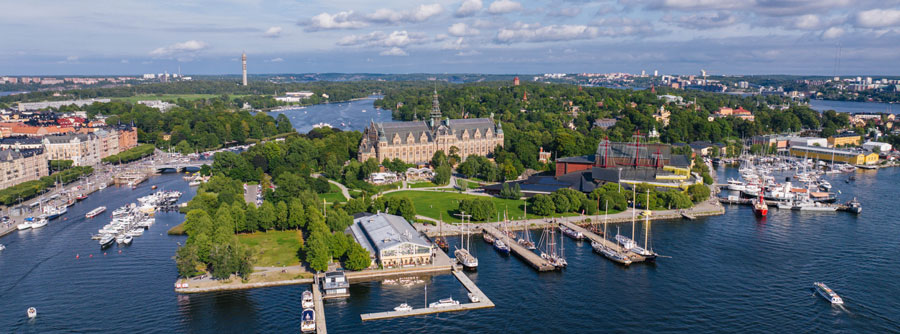 ariel view over Stockholm